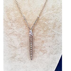 Christina Collection Rhinestone Statement Necklace, 1990s–2000s Elegant Jewelry